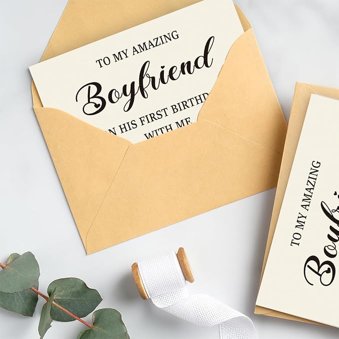 Birthday Card & Gift for Boyfriend, and Him | Happy Birthday Decorations for Boyfriend