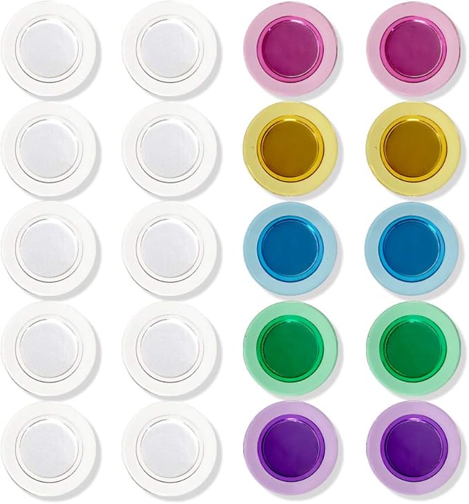 Magnets for Glass Whiteboard, Dry Erase Board, Large, Assorted Color 20 Pack (20PCS)