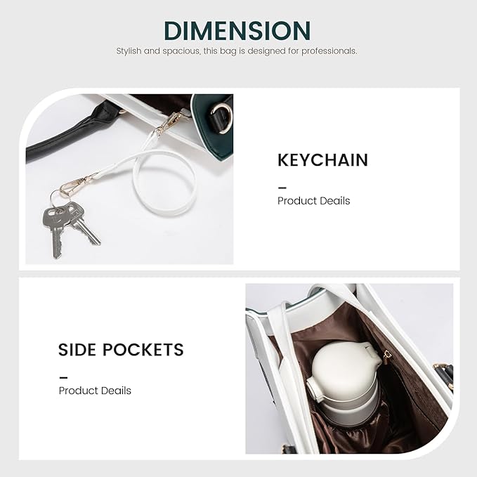 LOVEVOOK Laptop Tote Bag for Women, Work Totes Business Office Computer Briefcase with Clutch Purse