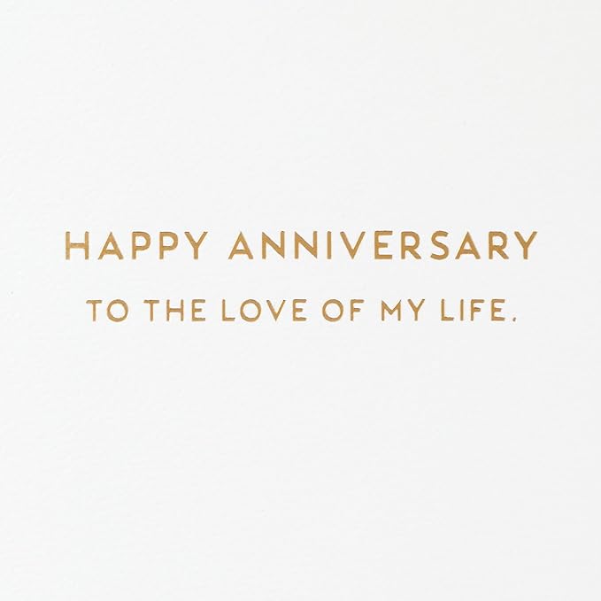 Hallmark Signature Anniversary Card for Husband, Wife, Boyfriend, Girlfriend (Love of My Life)