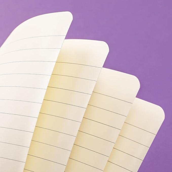 Ruled Notebook/Journal - Classic Lined Journal/Notebook, 5.3'' x 8.26'', Hardcover with Thick Paper, Banded + Pen Holder +Inner Pocket - Lavender