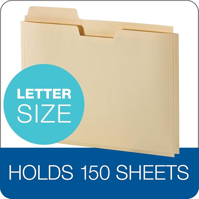 Pendaflex Expanding File Folder Pocket, Letter-Size Folders for School, Home and Office, Document Organizer, Durable Expanding File, Manila, 10 File Folder Pockets (FP153L10)"