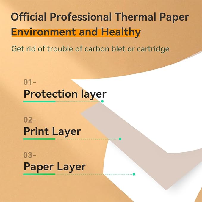 US Letter Thermal Printer Paper 4 Roll, 8.5 inches Wide, Fax Paper, Compatible with M08F, MT810 and Other Portable Thermal Printers (4 Rolls | 8.5''x23')