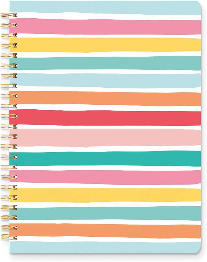 Sweetzer & Orange S&O Cute Spiral Notebooks - College Ruled Spiral Notebook with Pockets - Hardcover Notebook for Women - Cute Notebooks for School & Journal - 80 Double-Sided Pages, 6.25" x 8.25”
