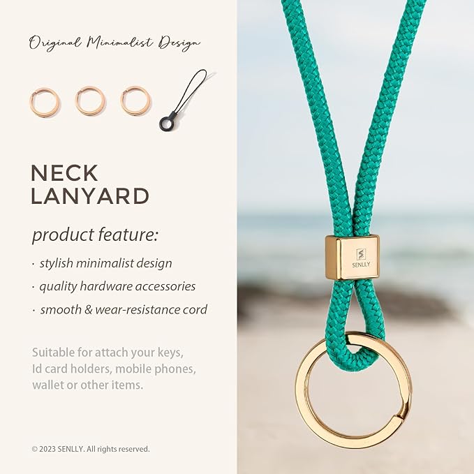 SENLLY Neck Lanyard Strap for Keys, Original Minimalist Design KeyChain Holder