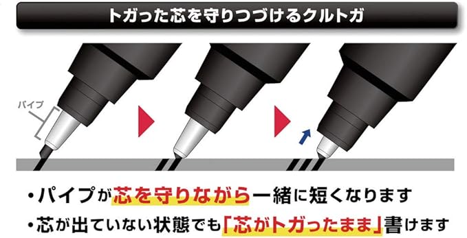 Uni Mechanical Pencil Kurutoga Pipe Slide Model 0.5mm, Black Body (M54521P.24)