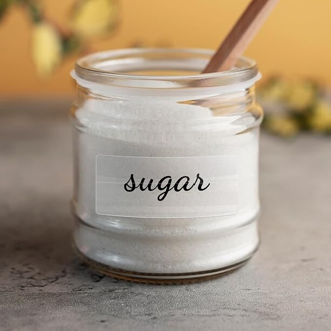 Transparent Thermal Labels 2 × 1 Inch Self Adhesive Printer Clear Stickers Vinyl Waterproof Roll Decals Rectangle Name Tag for Address Design DIY Logo Business 300 PCS