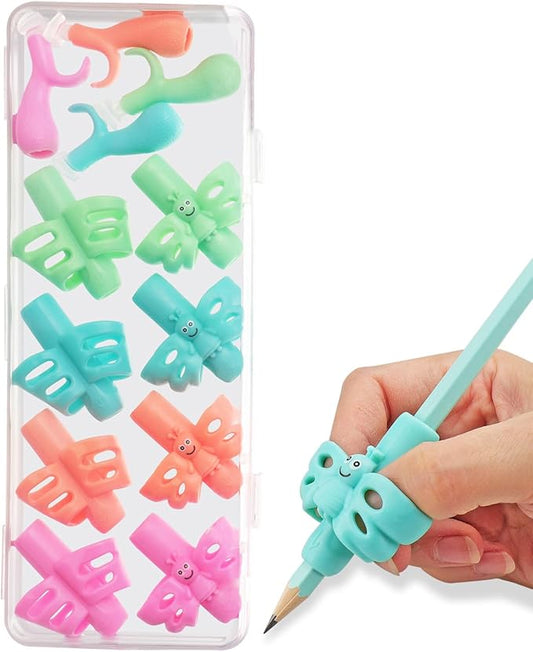 JuneLsy Pencil Grips for Kids Handwriting gripper Pencil Holder Posture Correction Training Writing AIDS for preschooler Kids toddler Children 3-7Year