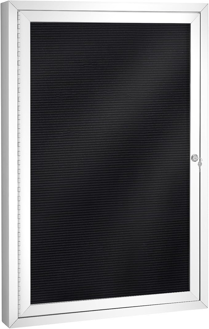 SWANCROWN Outdoor Lockable Letter Bulletin Board Shatter Resistant Display Cases Wall Mount Message Board with Swing Door,36x24 inches