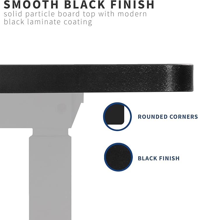 VIVO Universal 71 x 30 inch Solid One-Piece Table Top for Standard and Sit to Stand Height Adjustable Home and Office Desk Frames, Black, DESK-TOP71B