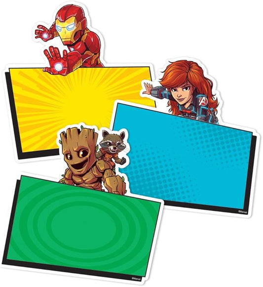 Eureka Back to School Marvel Super Hero Adventure Paper Cut Out Classroom Decorations for Teachers, 36pc, 5.5'' W x 5.5'' H