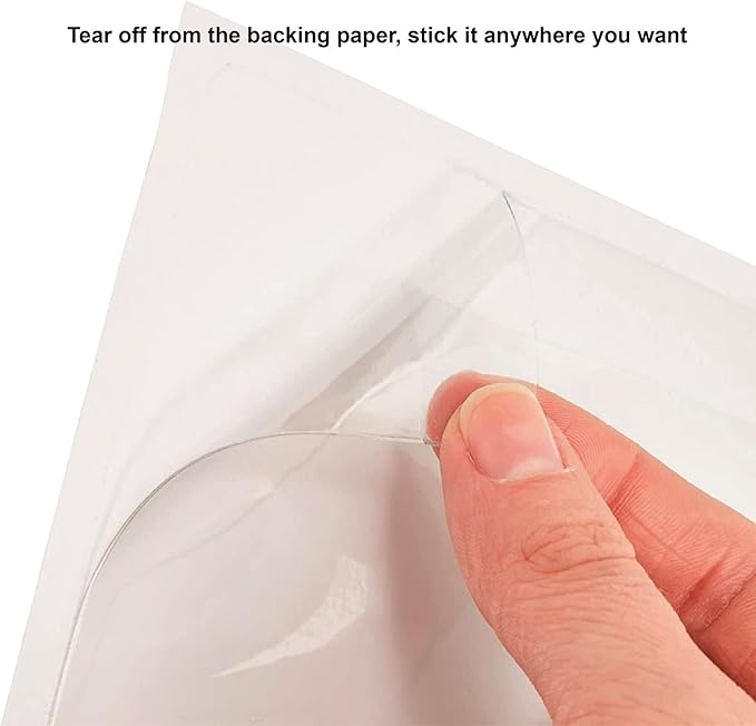 Clear Adhesive 3" x 5" Index Card Pockets with Top Open for Loading, 50 Pack, Plastic Labels Holders for Storage Bins and Library Card, Ideal Card Holder for Organizing and Protecting Your Index Cards