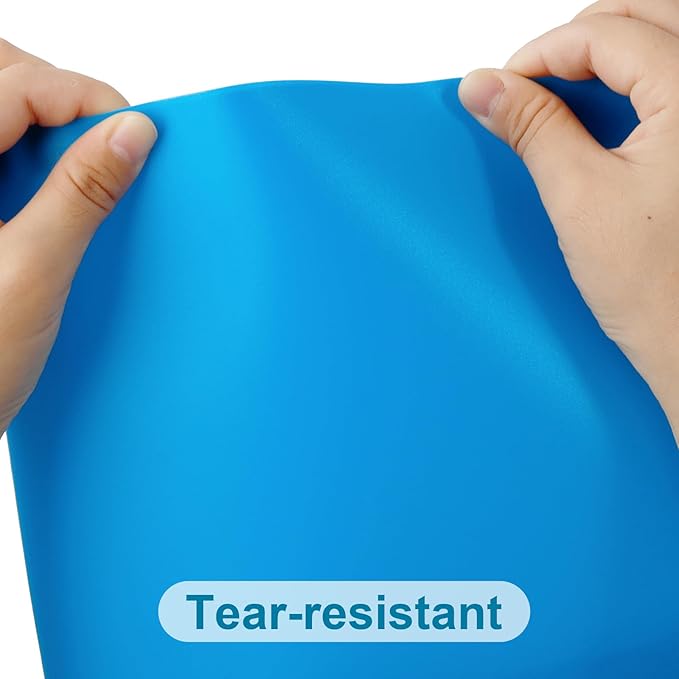 Plastic Folders with Pockets,2-Pocket Poly Folders Holds 8-1/2" x 11" Paper for School/Office/Home (Lake Blue, 6-Pack)