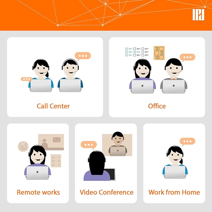 IPD IPH-250 Phone Headset with Noise cancelling Microphone for Office and call center-Compatible with Avaya 1608 1616 9601 9608 9611 9611G 9620 9621 9630 9631 9640 9641 9650 9670 J139 J159 J169 J179