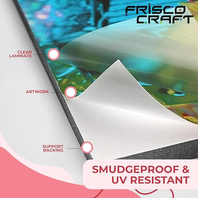 Frisco Craft Transparent Self Adhesive Laminating Roll - Self Laminating Sheets - Clear Vinyl for Decals, Sticker, & More - No Heat Sealing, Glossy, Clear Sheets (12" x 6 ft)