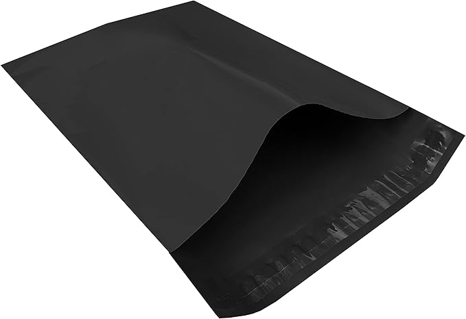 Colored Poly Mailers Pack of: Be creative with your packaging with Colored mailers (Black, 9" x 12" pack of 1000)