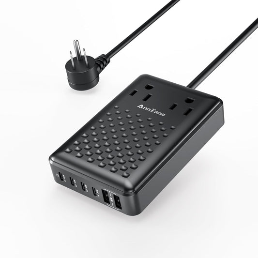 Charging Station 140W USB C Charger Block, Upgraded GaN III 8-in-1 Fast Charging Station Hub，PD 65W Laptop Charger Adapter Compatible with Compatible with MacBook Air/Pro,iPhone16/15,Galaxy S24 etc