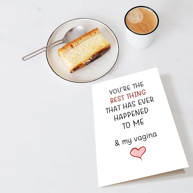 Chenive Greeting Card: Dirty Anniversary for Husband from Wife, Naughty Birthday for Boyfriend from Girlfriend, Raunchy Valentine's Day Card, Best Thing Happened to Me