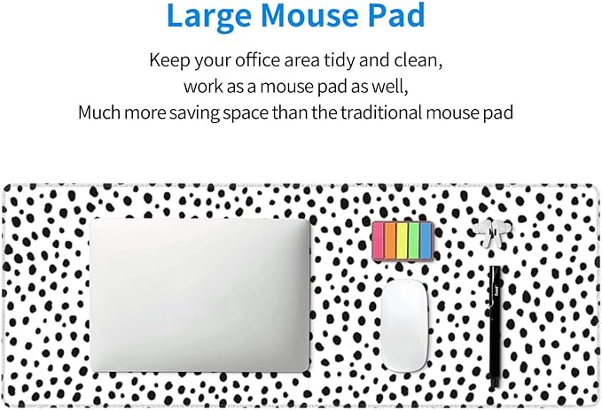 Extended Gaming Mouse Pad, Large Gaming Mouse Waterproof with Stitched Edges, Non-Slip Desktop Pad for Home and Office, Level Up Your 31.5x11.8 Inch… (Speckle Pattern)