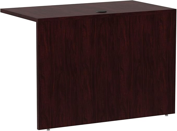 Alera ALEVA354224MY Valencia Series 42 in. x 23-5/8 in. x 29-1/2 in. Reversible Return/Bridge Shell - Mahogany