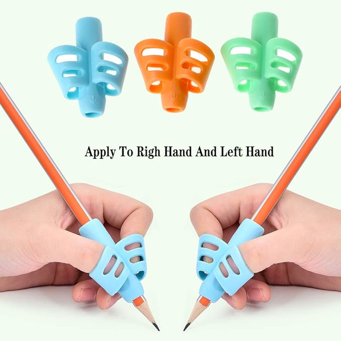 JuneLsy Pencil Grips for Kids Handwriting Pencil gripper Pencil Holder Posture Correction Training Writing AIDS for preschooler Kids toddler Children Special Needs (3 PCS)
