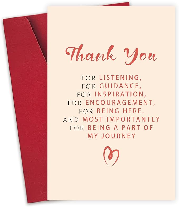 Thank You Card for Men Women, Thank You Cards for Friend Teacher, Appreciation Card Gift for Doctor Coworker Boss