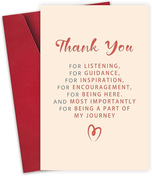 Thank You Card for Men Women, Thank You Cards for Friend Teacher, Appreciation Card Gift for Doctor Coworker Boss