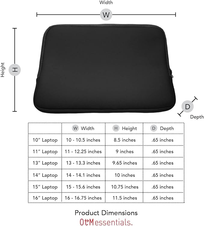 OTM Essentials 15" Soft Sleeve Laptop Case Grey
