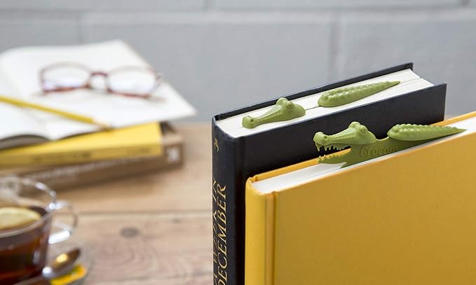 PELEG DESIGN Cool Animal Bookmark Animal Shaped Bookmarks for Kids and Adults (Crocomark)