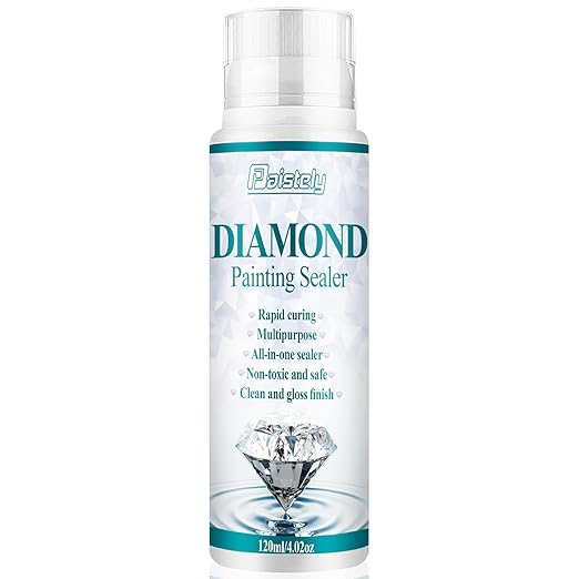 Diamond Painting Sealer, Puzzle Glue Clear, Diamond Painting Accessories with Permanent Fixation and Shining Effect, Diamond Painting Art Glue for 5D Diamond Painting, Puzzle and DIY Crafts (120ml*1)