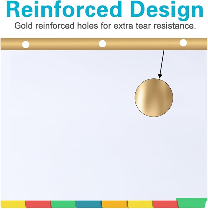 Binder Divider, PANDRI 120 Pack Binder Index White Dividers with 8 Tabs, Letter Size Paper Binder Divider for School Office Home Business