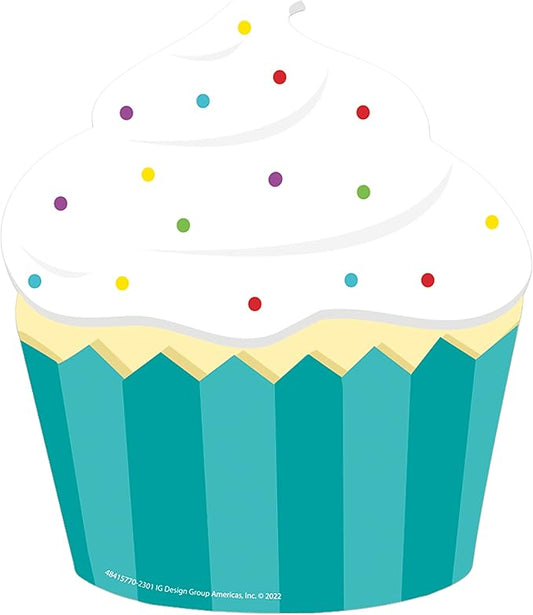 Eureka Cupcake Paper Cut-Out Classroom Decorations for Teachers, 36 Pieces