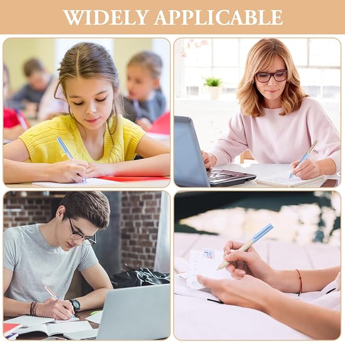 AUAUY 6PCS Gel Pens, Retractable Quick Dry Gel Ink Pen, Pens for Journaling with 6 Refill, Cute Pens, Smooth Writing Pens, 0.5mm Black Ink Pens, Office School Supplies Kids Gift（Double Matching Color）