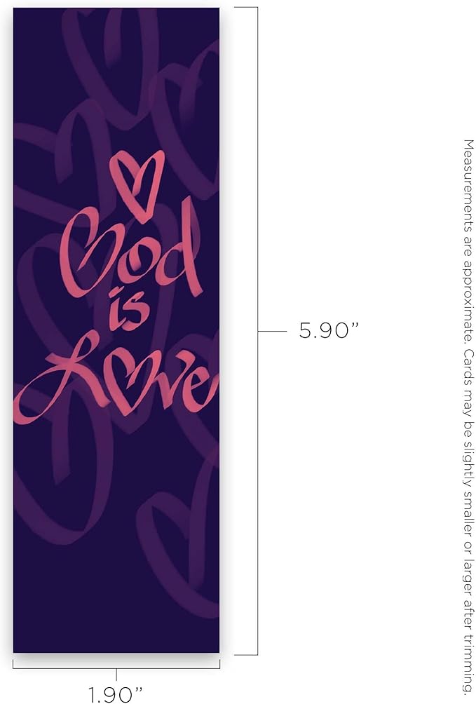 Children and Youth Bookmark, God is Love, 1 John 4:8, Pack of 25, Handouts for Classroom, Sunday School, and Bible Study