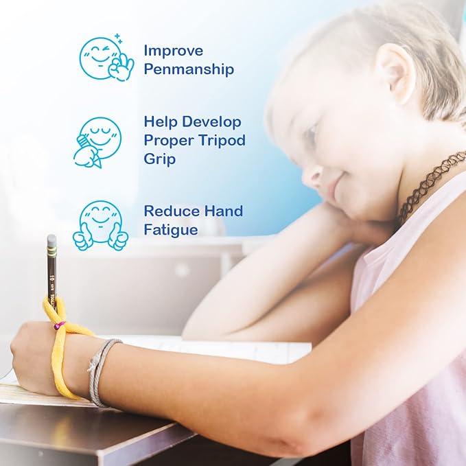 The Original OT Invented & Patented HandiWriter, Hand Made in The USA, Handwriting Aid for a Proper Tripod Grip, Finger Position & Better Penmanship. Great for All Kids Kindergarten Age & Up (2 Pack)