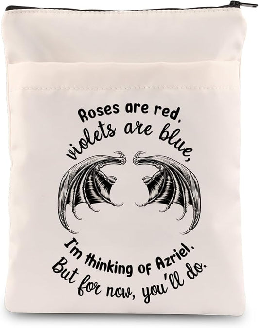 Roses are Red Violets are Blue Books Lover Gift Bat Boys Book Sleeve Book Merch Gift for Fans (Thinking of Azriel-b)