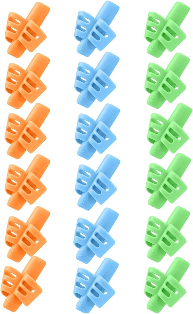 JuneLsy Pencil Grips Pencils Grips for Kids Handwriting Posture Correction Training Writing AIDS for Kids Toddler Preschoolers Students Children Special Needs (18PCS)