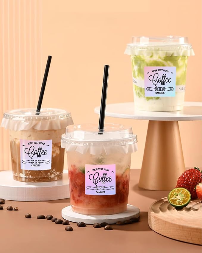 2inch Square Thermal Labels Self-Adhesive, 140 Sheets/Roll Printer Labels for Business and Home, Thermal Sticker for/Shipping/Packaging/DIY Logo Design/Thanks Card/Inventory