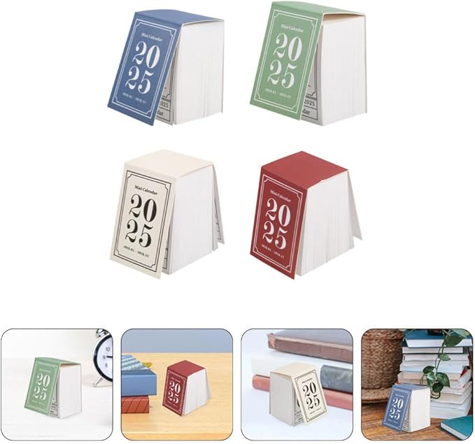Operitacx Mini Desk Calendar 2025, 8pcs Tear Off Desktop Calendar 2025 Mini Daily Calendar Table Calendar for Scheduler Planner Agenda Organizer Home Office