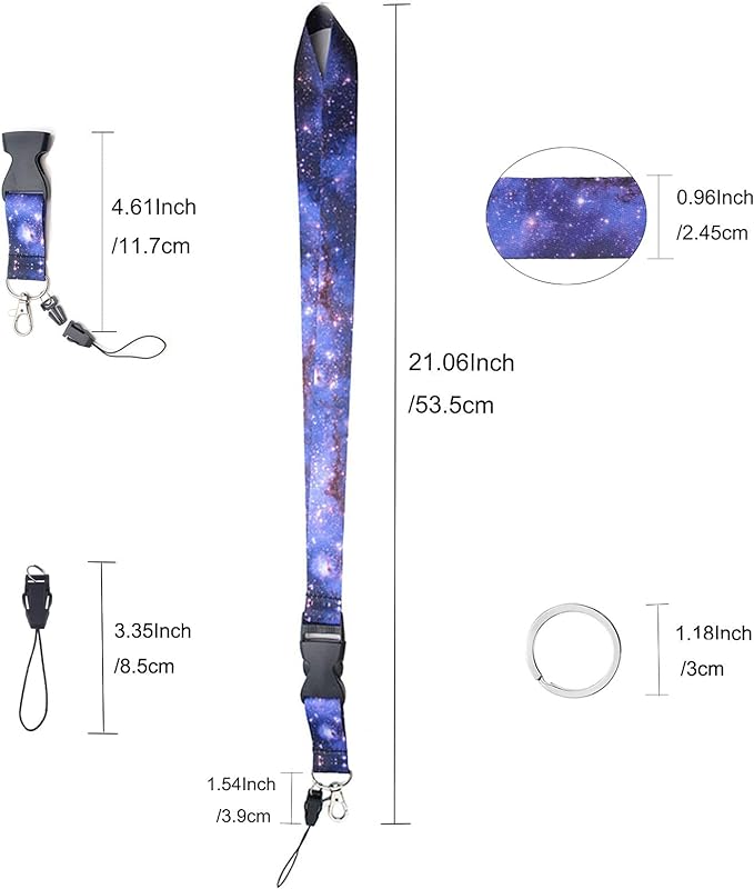 Yiflin Cute Neck Lanyard for Keys,Keychain,Wallet,ID Card Holder,with Quick Release Buckle