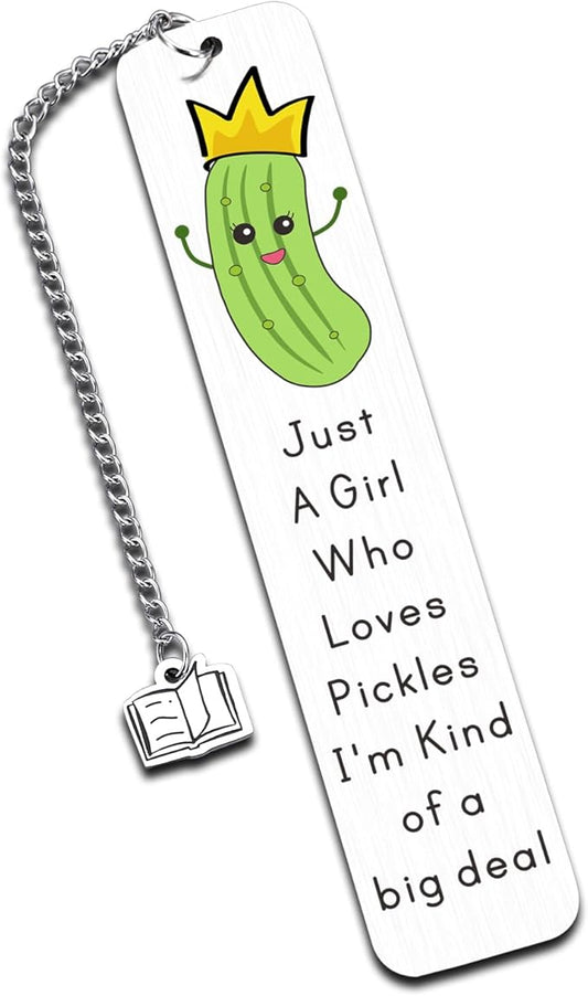 Funny Bookmark for Women, Pickle Gifts for Book Lovers, Book Marks for Reading Women, Girls Christmas Gifts for Pickle Lovers, Stocking Stuffers for Girls Pickle Lovers, Birthday Valentines Day Gifts