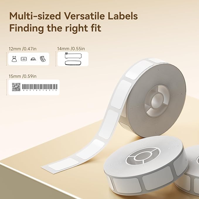 NIIMBOT D11 Label Maker Tape Adhesive White Label Paper 0.55" X 2.36" (14 X 60mm) 110 Labels/Roll, Compatible for NIIMBOT D11 D110 Label Printer, Thermal Paper Black on White, 3-Roll