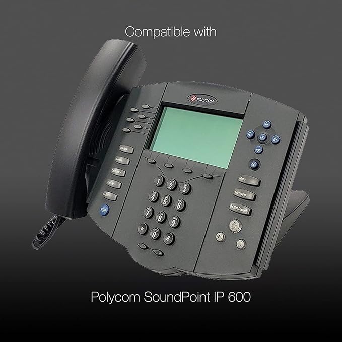 Global Teck U10p Plantronics - Poly Type Headset Telephone Cord Compatible with Mitel, Aastra, Polycom, Nortel, Meridian Landline Phones - For Plantronics H and HW series Corded Headsets and EncorePro