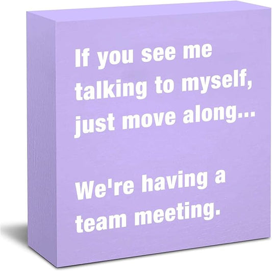 Purple Office Decor Desk Accessories Funny Office Decor Sign for Cubicle Decor or Desk Decorations for Women Home & Office Cute Purple Desk Accessories Gifts for Women Coworker