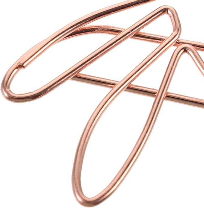 NUOBESTY Decorative File Folders 20pcs Cute Paper Clips Metal Bee Shape Journaling Paper Clamp Binder Clips Scrapbooking Bookmarks for Office Supplies Wedding Invitations Crafts 3.7cm