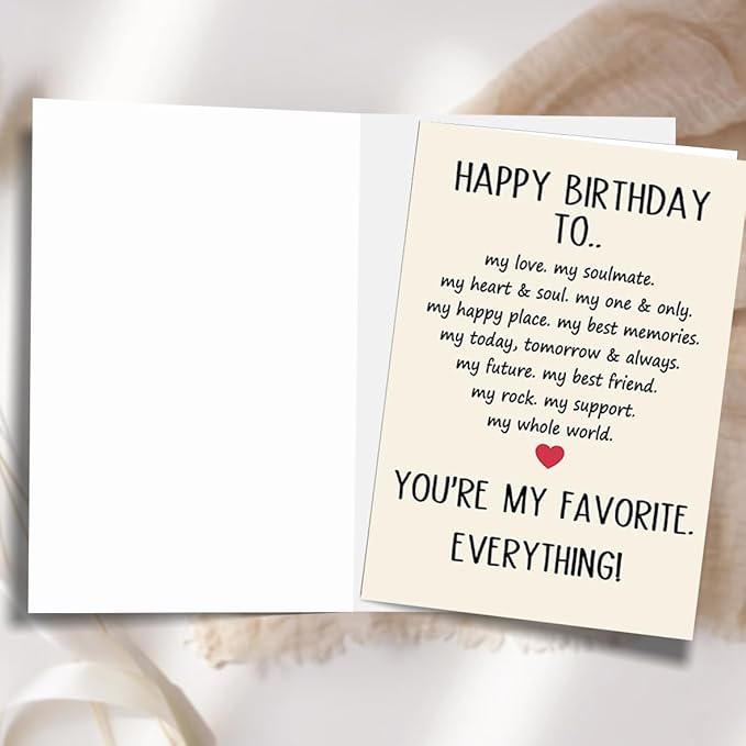 Funny and Romantic Birthday Card & Gifts for Husband, Men, Boyfriend - Sweetest Happy Bday Cards for Him