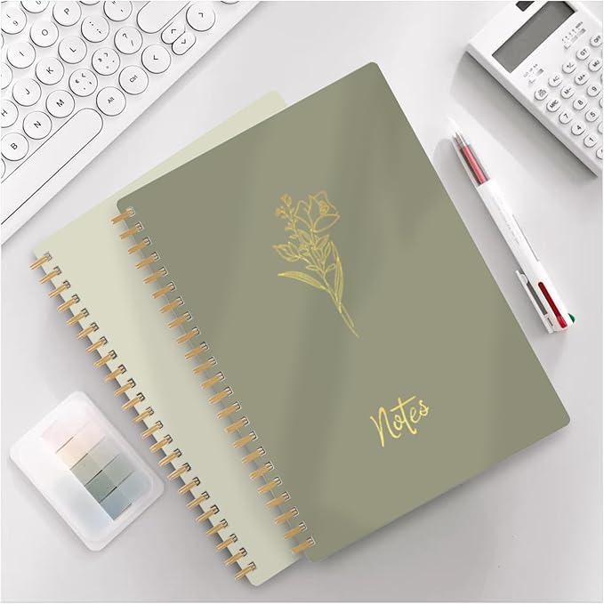 Notebook for Women, 2 Pack Spiral Notebooks – Aesthetic College Ruled Notebook, Journaling Notebooks for Writing, Bible Journal, Office Supplies for Women, Prayer Journal for Women, Perfect Notebooks for School and Work