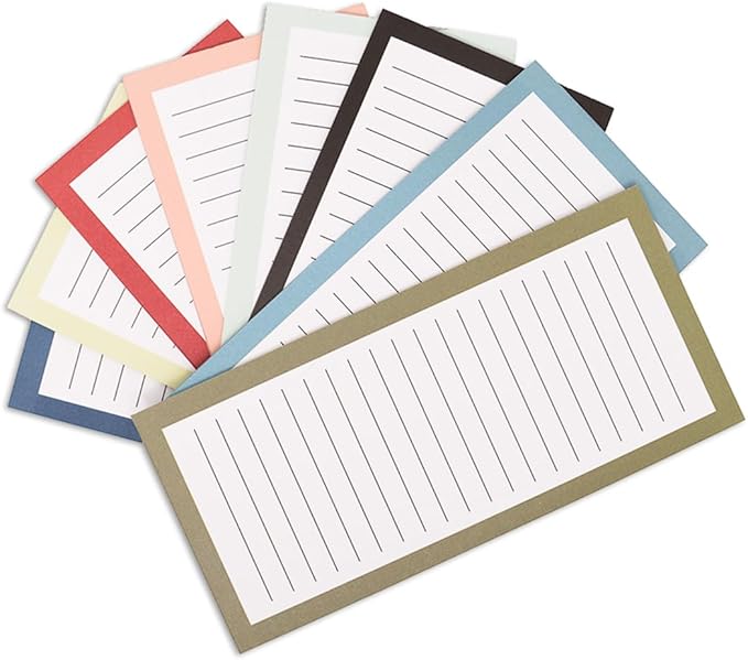 8 Magnetic Notepads – Notepads for Grocery List, Shopping List, To-Do List, Reminders -Strong Magnetic Back- Memo Notepad with Solid Pattern Designs | 25 Sheets per Pad 7.5 x 3.5 inch (8 Pack)