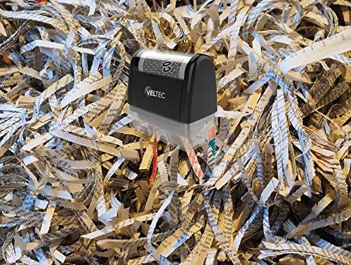 Veltec ID Protector Ink Roller - Identity Theft Protection Roller Stamp Set (Black, Stamp+3 Refills)