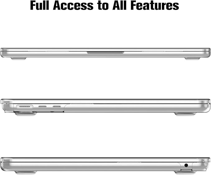 Fintie Case for MacBook Air 13.6 Inch A3113 A2681 (2022 2023 2024 Release) - Snap On Hard Shell Cover for MacBook Air 13.6" M2 M3 Chip with Liquid Retina Display and Touch ID (Meteor)